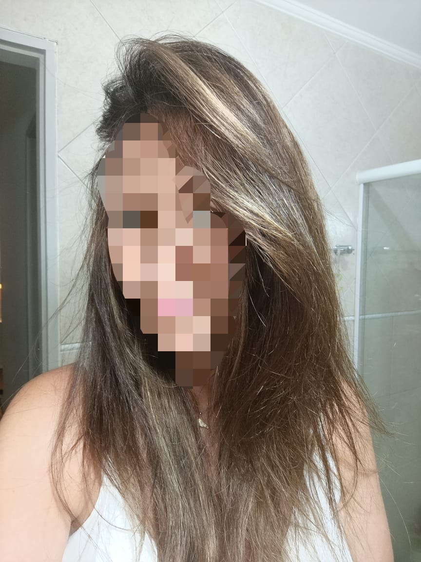 Cabello de Iza después de tres semanas